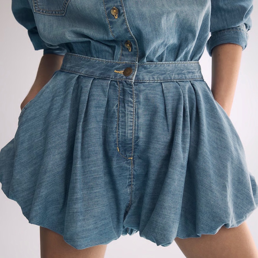 NWT Atelier Victoria's Secret X Altuzarra Denim Bloomer Short-Medium